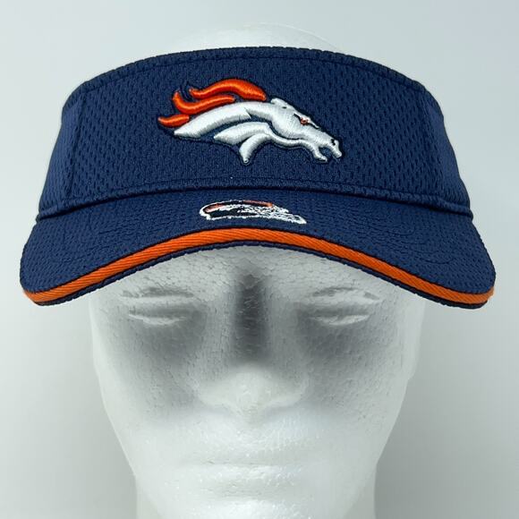 Denver Broncos Visor Hat Cap NFL Football Jersey Mesh Strapback Blue - Picture 2 of 10